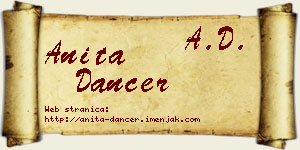 Anita Dancer vizit kartica